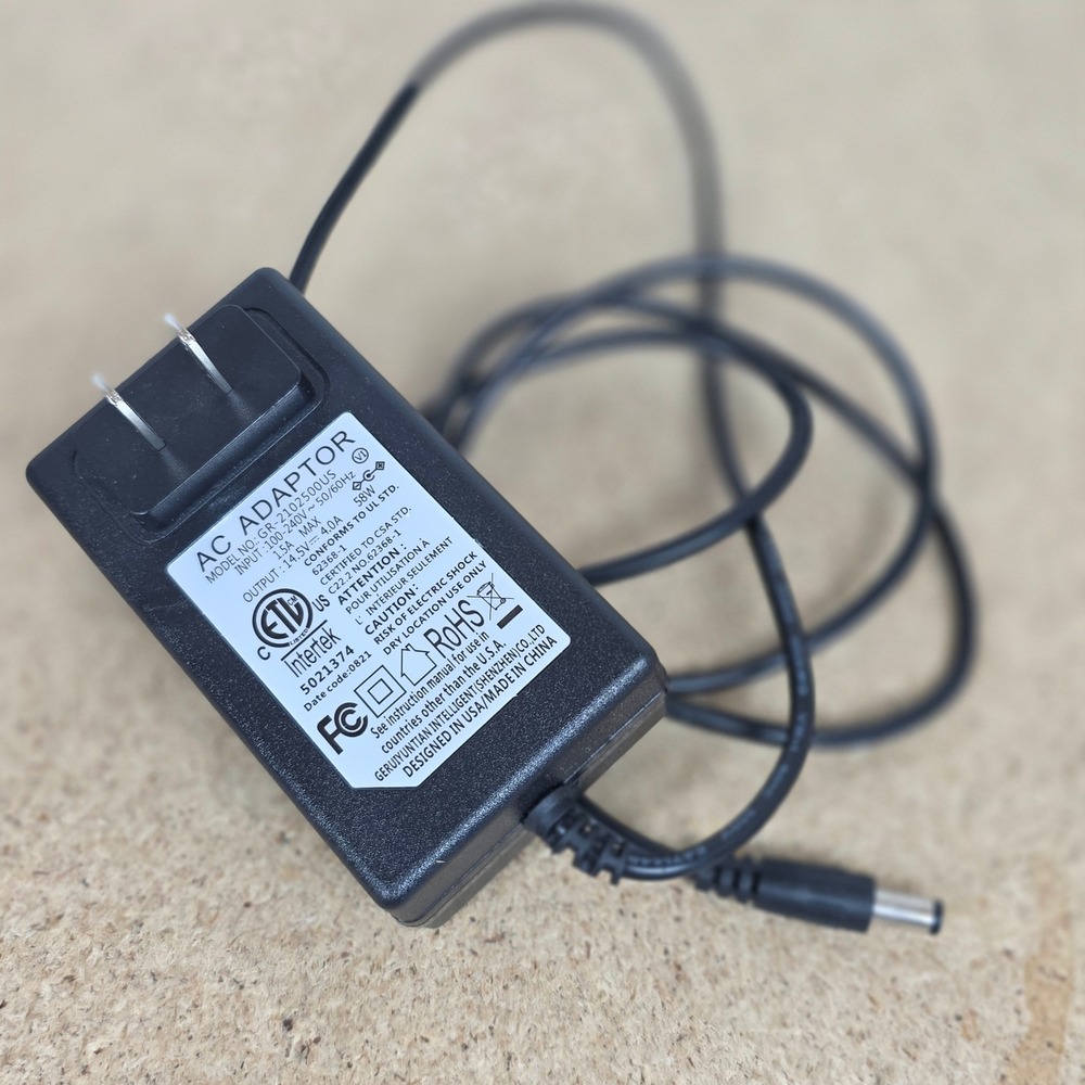 Geruiyuntian‎ AC Adaptor GR-2102500US 14.5V 4.0A 58W Power Supply Black